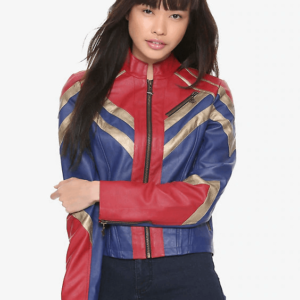 Brie Larson Captain Marvel Jacket Superheroin Costume Outfit