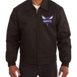 Charlotte Hornets Workwear Black Cotton Jacket