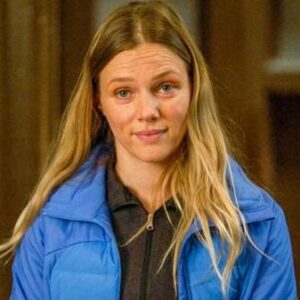 Tracy Spiridakos TV Series Chicago PD S09 Blue Puffer Jacket