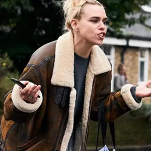 Suzie Pickles I Hate Suzie Billie Piper Shearling B3 Bomber Jacket