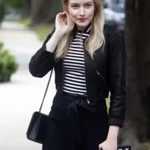 Inventing Anna Julia Garner Black Leather Jacket