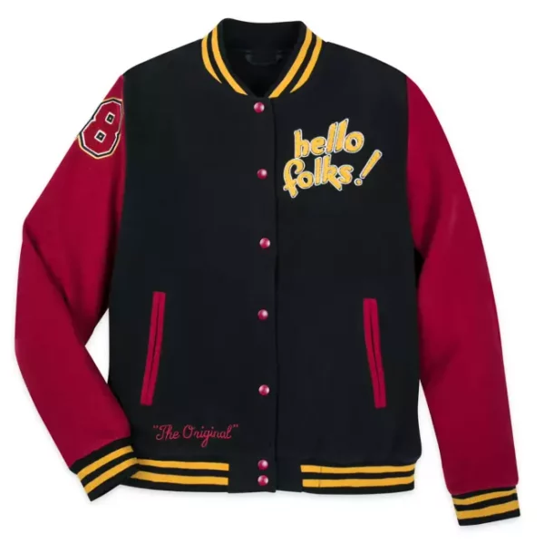 Mickey Mouse And Pluto Varsity Jacket