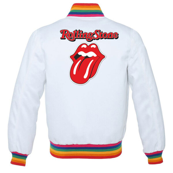 Rolling Stones Bomber Jacket - White