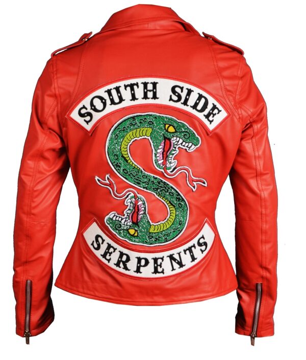 Southside Serpents Red Leather Jacket