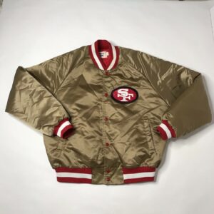 Vintage 1980s Chalk Line San Francisco 49ers Satin Bomber Jacket