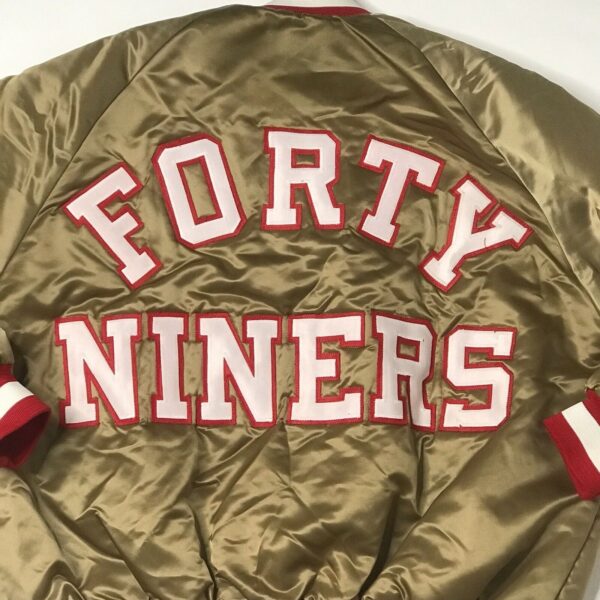 Vintage 1980s Chalk Line San Francisco 49ers Satin Bomber Jacket