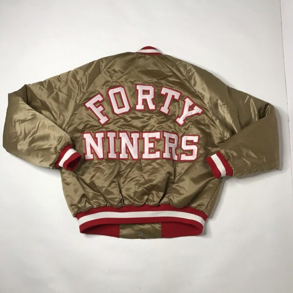 Vintage 1980s Chalk Line San Francisco 49ers Satin Bomber Jacket