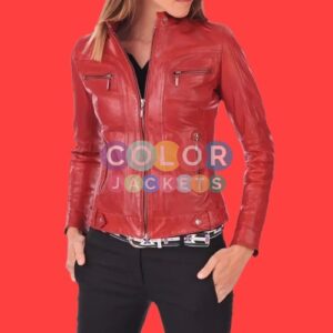 Classic Red Leather Jacket