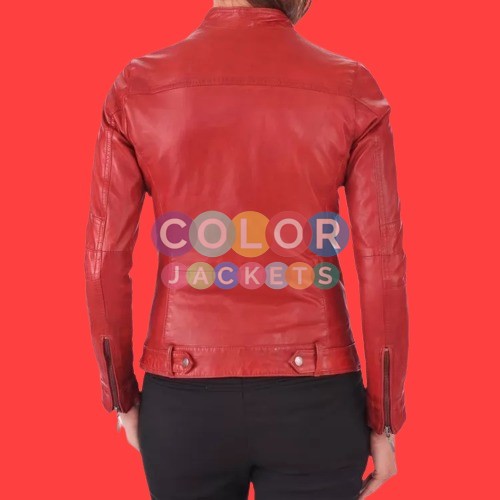 Womens Classic Red Leather Jacket Womens Classic Red Leather Jacket Womens Classic Red Leather Jacket