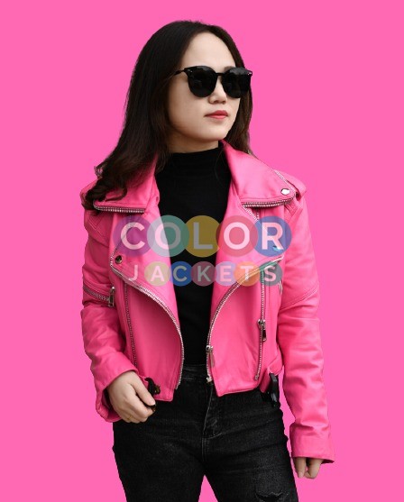 Women’s Hot Pink Biker Leather Jacket Women’s Hot Pink Biker Leather Jacket Women’s Hot Pink Biker Leather Jacket