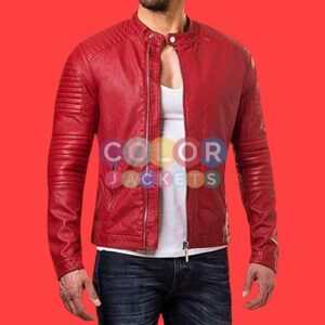 Jacky Red Quilted Leather Jacket Jacky Red Quilted Leather Jacket Jacky Red Quilted Leather Jacket
