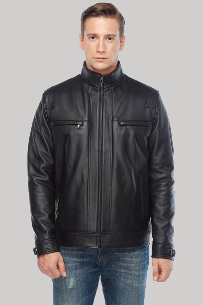 Jesse Wood Black Leather Jacket