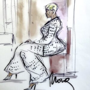 Blac Chyna vs. Kardashian Trial Court Sketches Picture