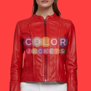 Mathilde Tantot Red Leather Jacket Mathilde Tantot Red Leather Jacket Mathilde Tantot Red Leather Jacket