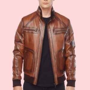 Mens Leathers Bomber Jacket