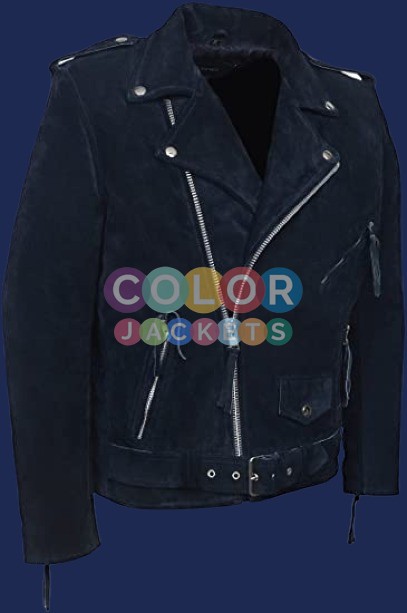 Men’s Brando Navy Blue Suede Leather Jacket Men’s Brando Navy Blue Suede Leather Jacket Men’s Brando Navy Blue Suede Leather Jacket