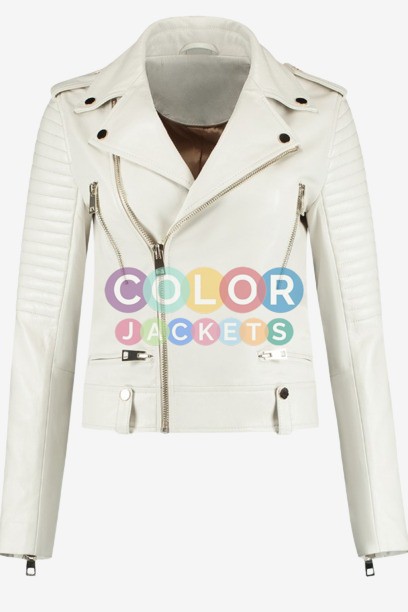 Womens Fifth House Off White Leather Jacket Womens Fifth House Off White Leather Jacket Womens Fifth House Off White Leather Jacket