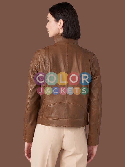 Olivia Brown Leather Jacket Olivia Brown Leather Jacket Olivia Brown Leather Jacket