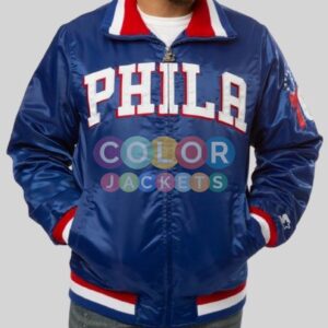 Philadelphia 76ers Bomber Satin Jacket