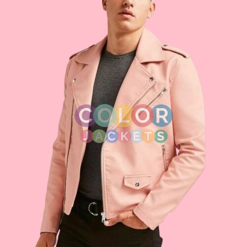 Men’s Brando Pink Leather Jacket Men’s Brando Pink Leather Jacket Men’s Brando Pink Leather Jacket