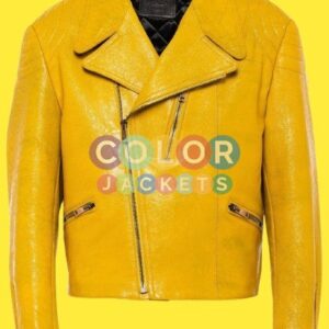 Prada Yellow Leather Jacket