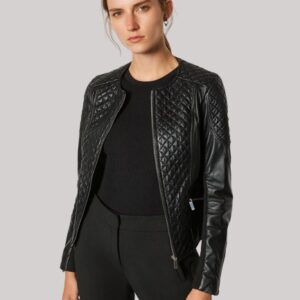 Quilted Jacket Womens Black