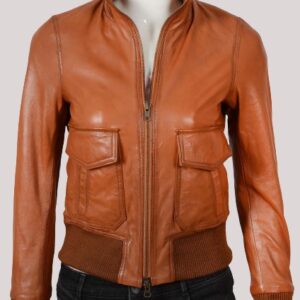 Rust Color Leather Jacket