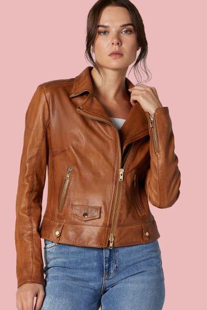 Womens Leather Motorcycle Jacket