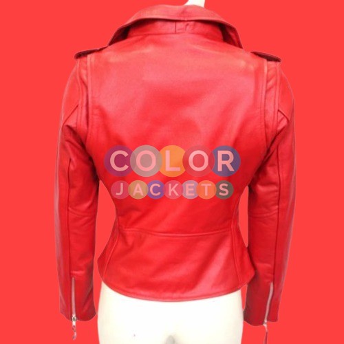 Womens Red Biker Leather Jacket Womens Red Biker Leather Jacket Womens Red Biker Leather Jacket