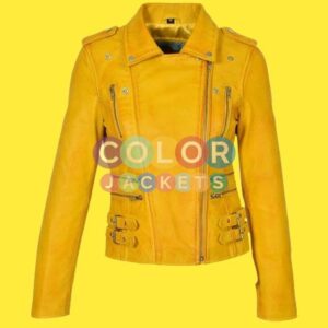 Women’s Yellow Biker Leather Jacket Women’s Yellow Biker Leather Jacket Women’s Yellow Biker Leather Jacket