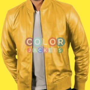 Mens Yellow Bomber Leather Jacket Mens Yellow Bomber Leather Jacket Mens Yellow Bomber Leather Jacket