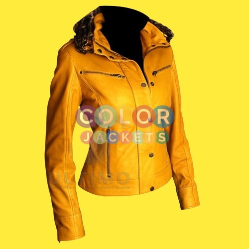 Women’s Yellow Hooded Biker Leather Jacket Women’s Yellow Hooded Biker Leather Jacket Women’s Yellow Hooded Biker Leather Jacket