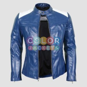 Blue Leather Jacket