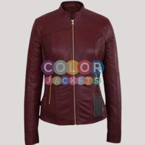 Burgundy Leather Jacket