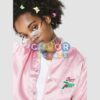 90s Cherry 7up Pink Satin Jacket - Image 2