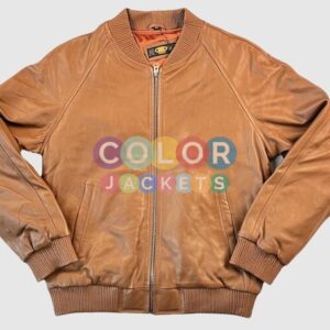 Cognac Brown Leather Jacket