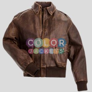 Genuine Leather Bomber Jacket