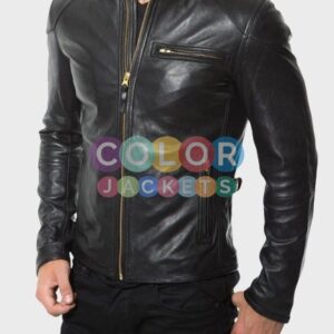 Men Black Leather Jacket