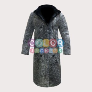 Persian Astrakan Lamb Karakul Mink Collar Coat