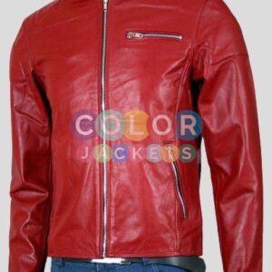 Red Leather Jacket Mens