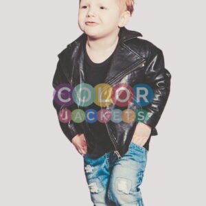 Baby Black Leather Jacket