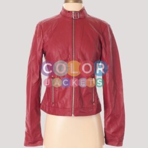 Baccini Red Leather Jacket