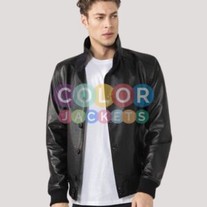 Elio Sport Black Leather Jacket