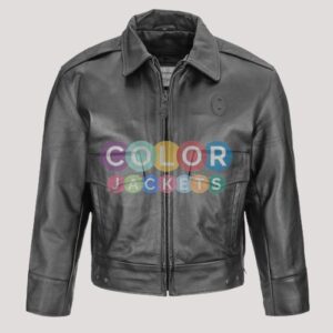 Leather Police Jacket