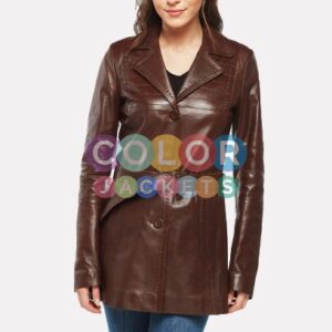 Long Leather Jacket Womens