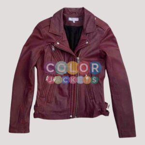 Maroon Leather Jacket