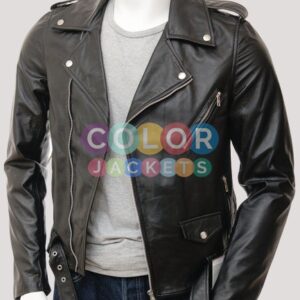 Motorcycle Black Leather Jacket