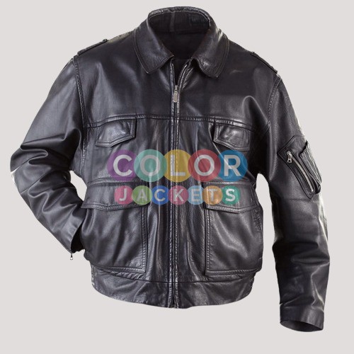 Police Leather Jacket - Color Jackets