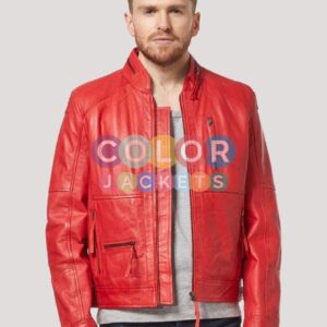 Red Leather Jacket Men