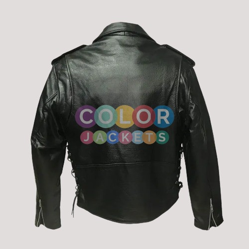 Unik Traditional Premium M.C. Black Leather Jacket - Image 3